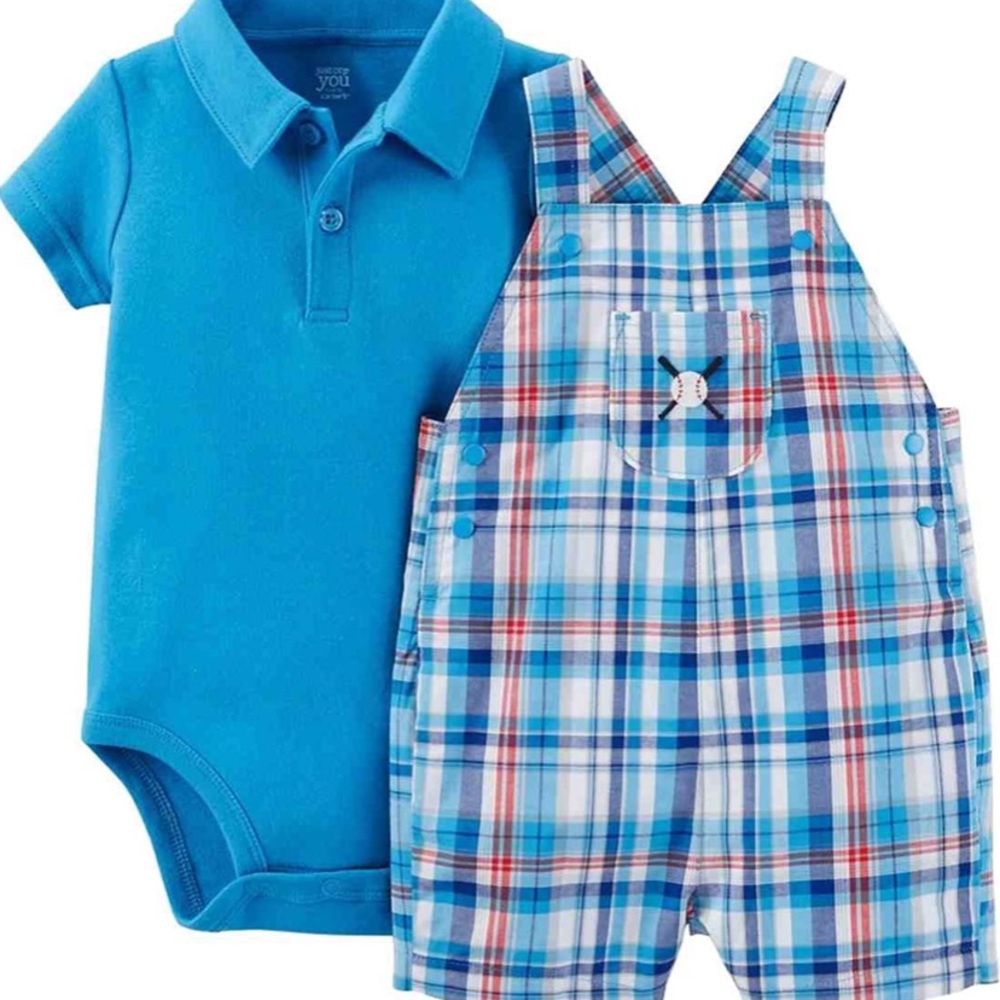 NWT Carter’s two piece bib baseball outfit